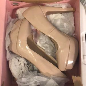 Nude high heels